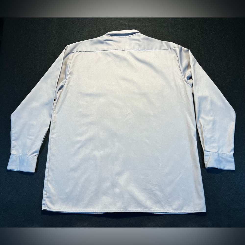 Dickies Men’s Large Gray Long Sleeve Button-Up Work Shirt Twill - Picture 6 of 7